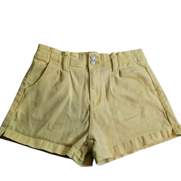 No Boundaries Juniors Butter Yellow Banana High Waist Classic Shorts Size M(7-9) - Picture 7 of 7